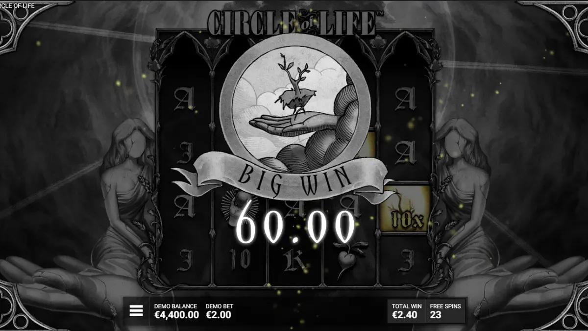 Circle of Life slot machine interface
